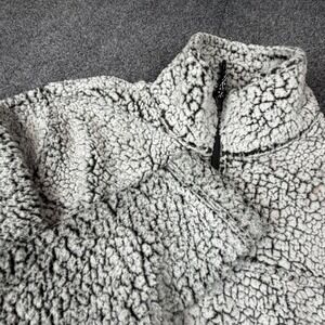 Boxercraft‎ Mens Size M Medium Grey Sherpa Fleece Quarter Zip Pullover Sweater